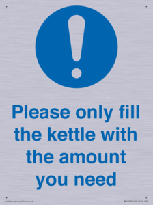 Please only fill the kettle with the amount you need